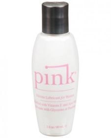 Pink Silicone Lube Flip Top Bottle 2.8 fluid ounces